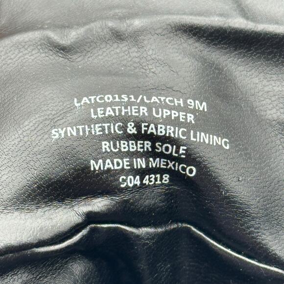 Steve Madden Revolve Latch Combat Boot Leather Women's 9 Black Lace Up Platform - Picture 10 of 10